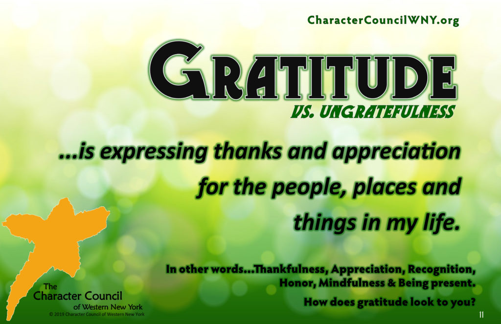 Gratitude for Character Council WNY