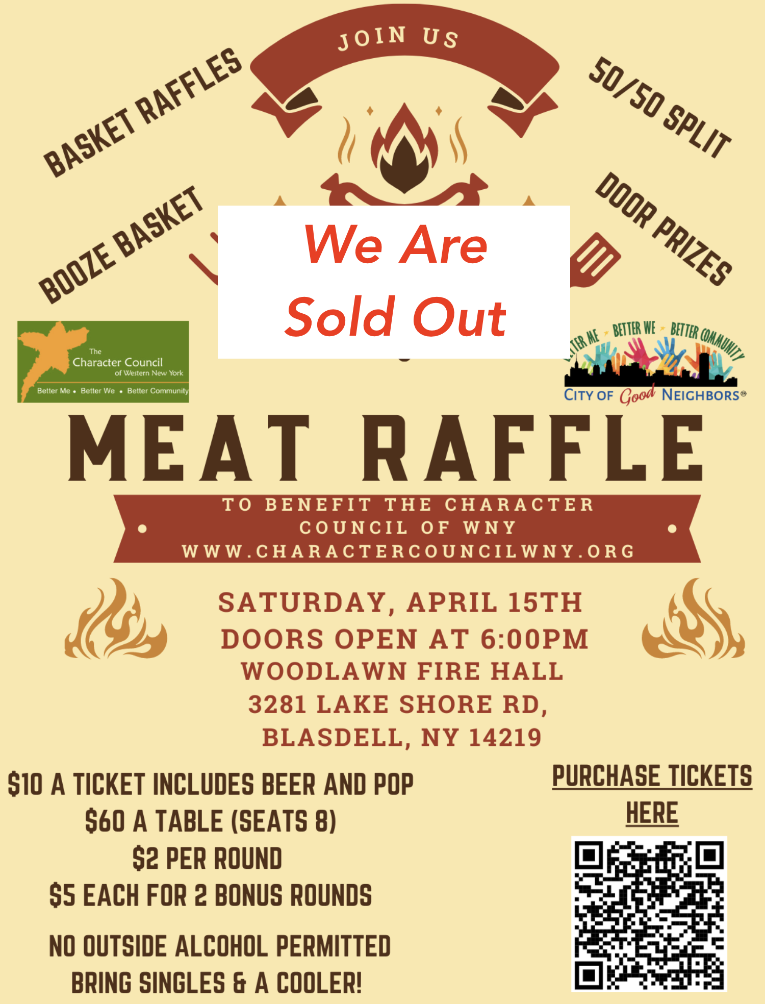 Meat Raffle Flyer sold out